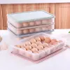 【 Thickened refrigerator egg box 】 24-compartment storage and preservation box, egg compartment egg tray, kitchen dust-proof storage box with lid Application Scenario